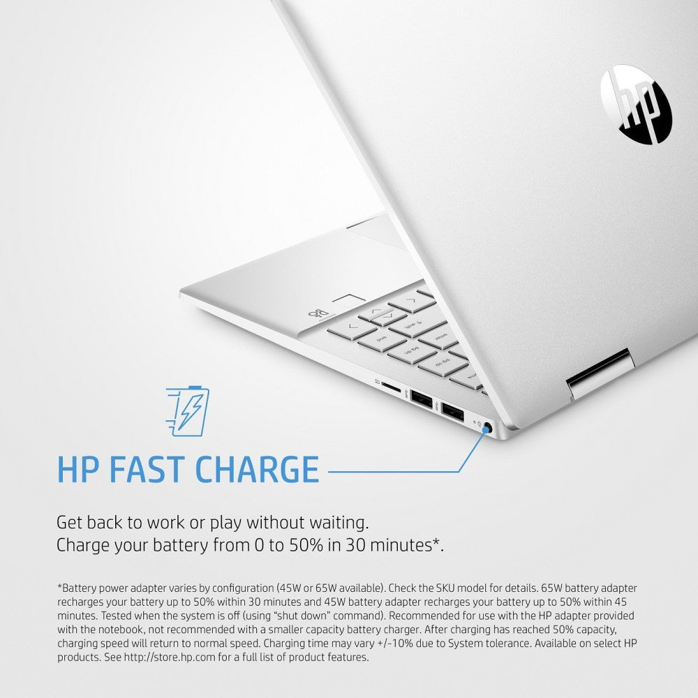 HP Pavilion Intel Core i3 11th Gen - (8 GB/256 GB SSD/Windows 11 Home) 14-dy0190TU 2 in 1 Laptop - 14 inch, Natural Silver, 1.52 kg, With MS Office