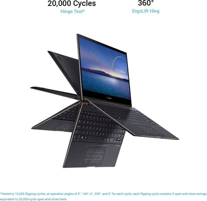 ASUS ZenBook Flip S OLED Core i7 11th Gen Intel EVO - (16 GB/1 TB SSD/Windows 10 Home) UX371EA-HL701TS पतला और हल्का लैपटॉप - 13.3 इंच, जेड ब्लैक, 1.20 किग्रा, एमएस ऑफिस के साथ