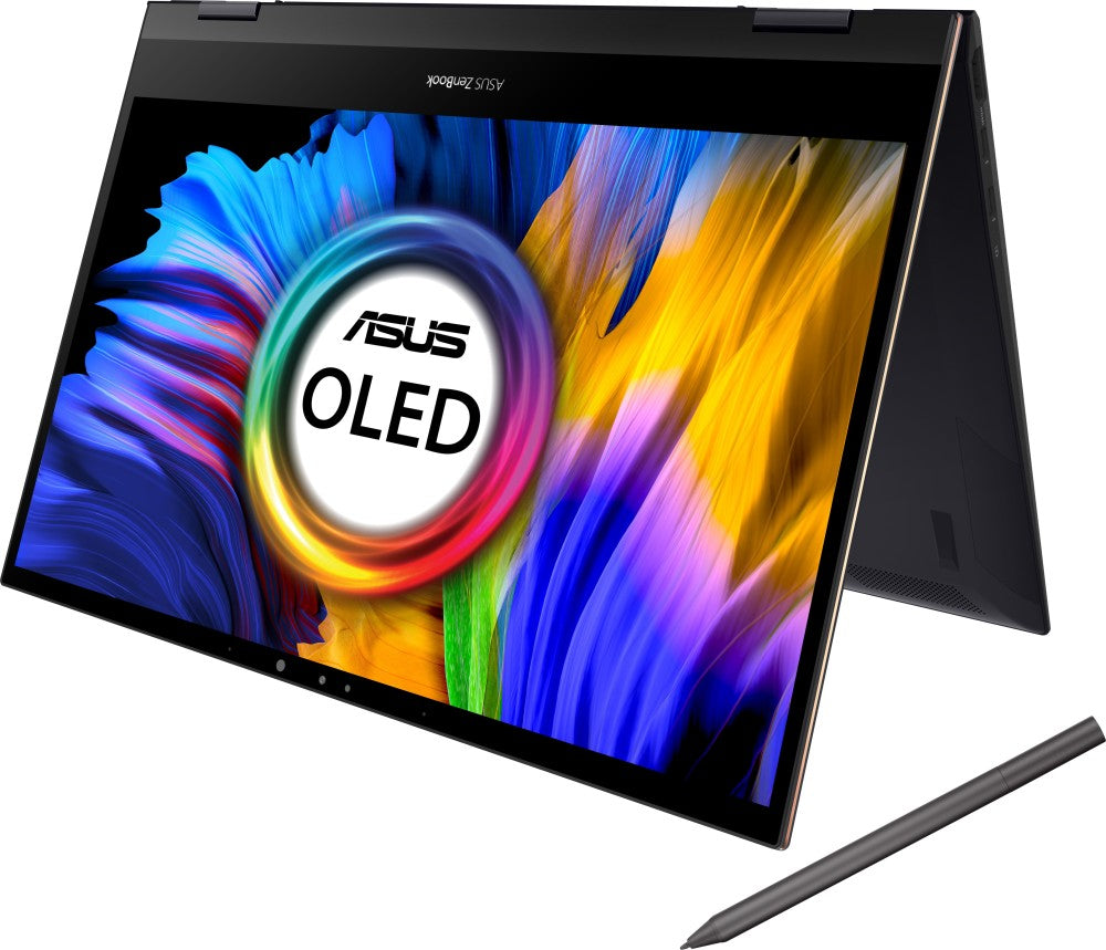 ASUS ZenBook Flip S OLED Core i7 11th Gen Intel EVO - (16 GB/1 TB SSD/Windows 10 Home) UX371EA-HL701TS पतला और हल्का लैपटॉप - 13.3 इंच, जेड ब्लैक, 1.20 किग्रा, एमएस ऑफिस के साथ