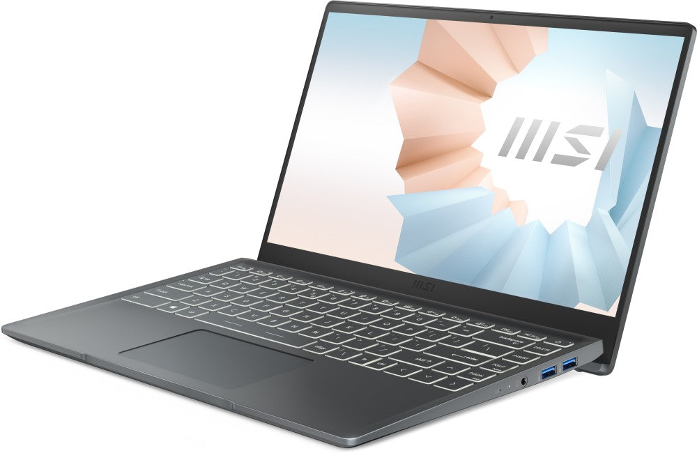 MSI मॉडर्न 14 कोर i3 11वीं जेनरेशन - (8GB/512GB SSD/Windows 10 Home) B11MOU-477IN नोटबुक - 14 इंच, कार्बन ग्रे, 1.3 किग्रा