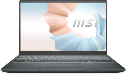 MSI मॉडर्न 14 कोर i3 11वीं जेनरेशन - (8GB/512GB SSD/Windows 10 Home) B11MOU-477IN नोटबुक - 14 इंच, कार्बन ग्रे, 1.3 किग्रा