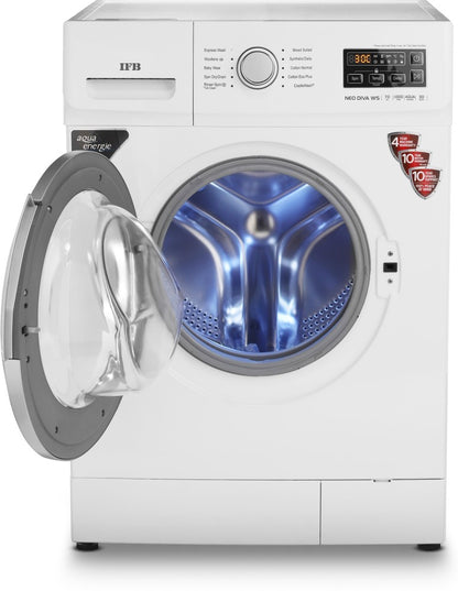 IFB 7 kg In-Built Anticrease, Auto Tub Clean, Delay Start Fully Automatic Front Load Washing Machine with In-built Heater White - NEO DIVA WS 7010