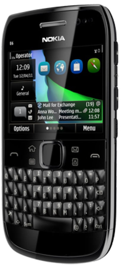 Nokia E6 (Black, 8 GB) - 256 MB RAM