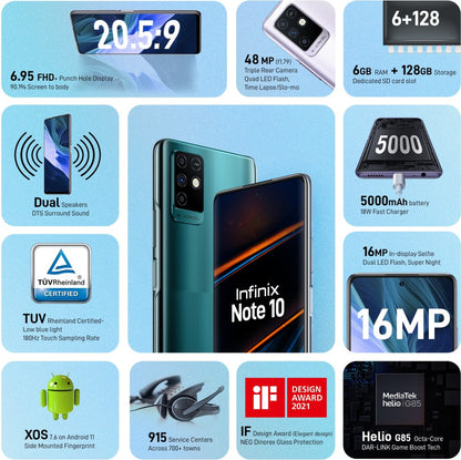 Infinix Note 10 (Emerald Green, 128 GB) - 6 GB RAM