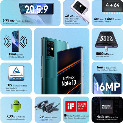 Infinix Note 10 (Emerald Green, 64 GB) - 4 GB RAM