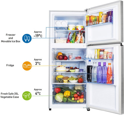 पैनासोनिक 268 L फ्रॉस्ट फ्री डबल डोर 2 स्टार रेफ्रिजरेटर - सिल्वर, NR-TBG27VSS3