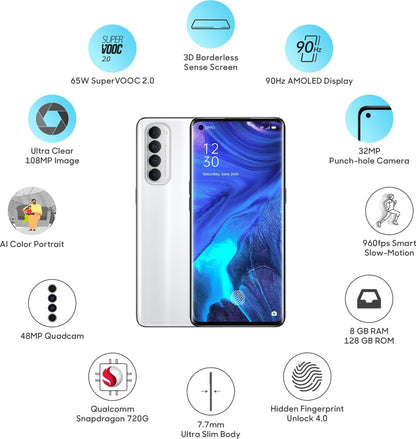 OPPO Reno4 Pro (Silky White, 128 GB) - 8 GB RAM