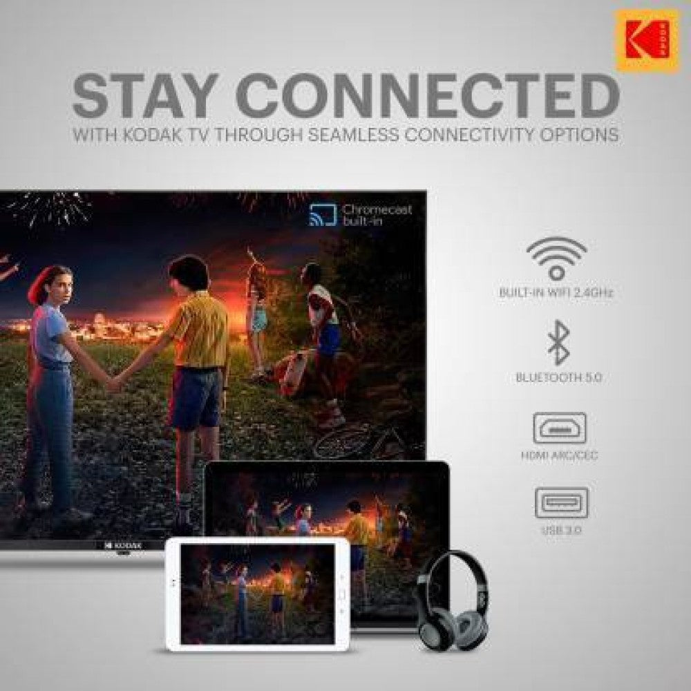 KODAK CA Series 108 cm (43 inch) Ultra HD (4K) LED Smart Android TV with Dolby Digital Plus & DTS TruSurround - 43CA2022