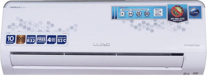 Lloyd 1.5 Ton 3 Star Split Inverter AC  - White - GLS18I3FWSVR, Copper Condenser