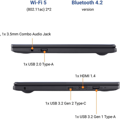 ASUS EeeBook 12 Celeron Dual Core 4th Gen - (4 GB/64 GB EMMC Storage/Windows 10 Home) E210MA-GJ012T Thin and Light Laptop - 11.6 inch, Peacock Blue, 1.05 Kg