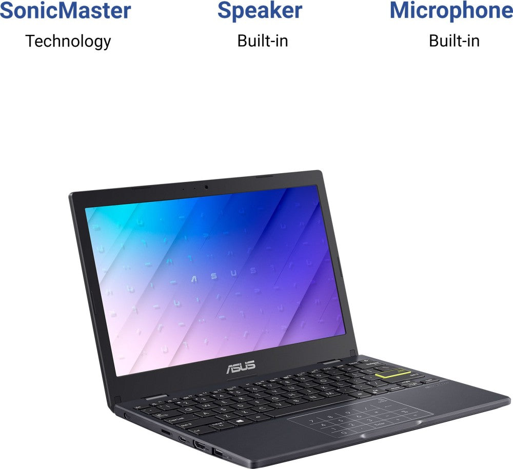 ASUS EeeBook 12 Celeron Dual Core 4th Gen - (4 GB/64 GB EMMC Storage/Windows 10 Home) E210MA-GJ012T Thin and Light Laptop - 11.6 inch, Peacock Blue, 1.05 Kg