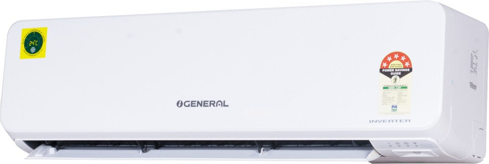 O General 2 टन 5 स्टार स्प्लिट इन्वर्टर एसी - सफ़ेद - ASGG24CGTB, कॉपर कंडेंसर