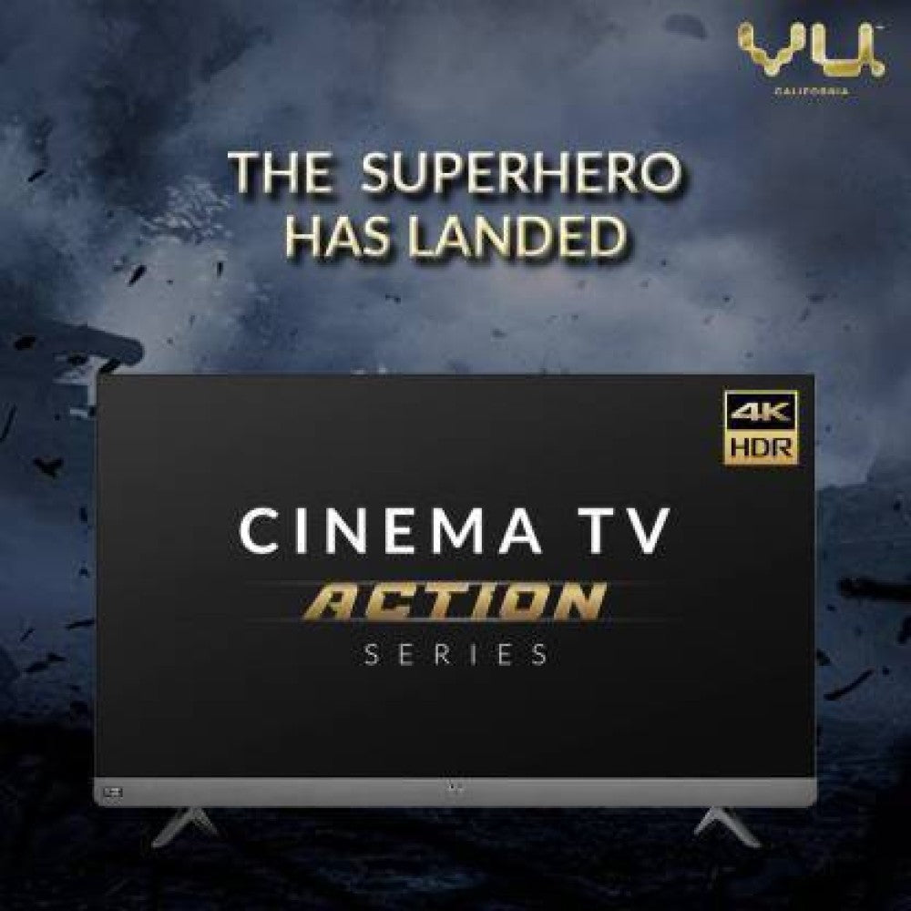 Vu Cinema TV Action Series 164 cm (65 inch) Ultra HD (4K) LED Smart Android TV with 100W built-in Soundbar - 65LX