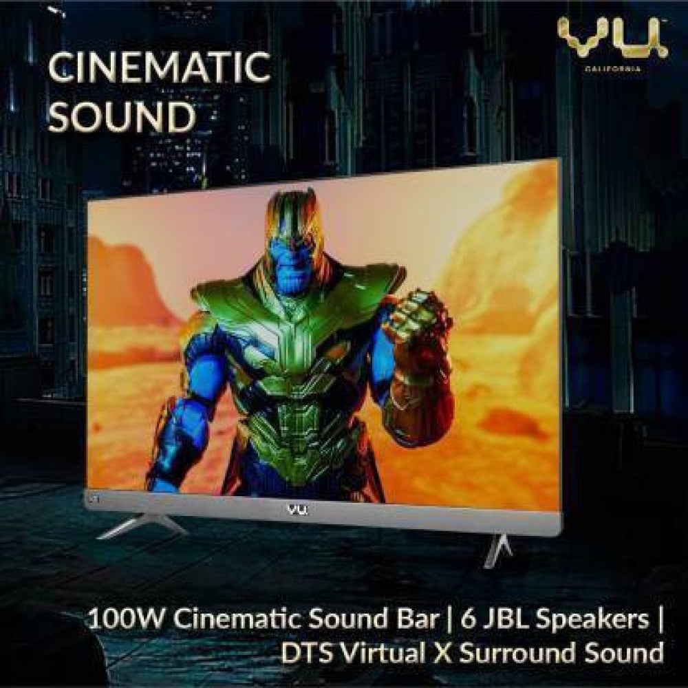 Vu Cinema TV Action Series 164 cm (65 inch) Ultra HD (4K) LED Smart Android TV with 100W built-in Soundbar - 65LX