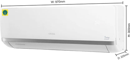 ONIDA 1.5 Ton 3 Star Split Inverter AC  - White - IR183IVR, Copper Condenser