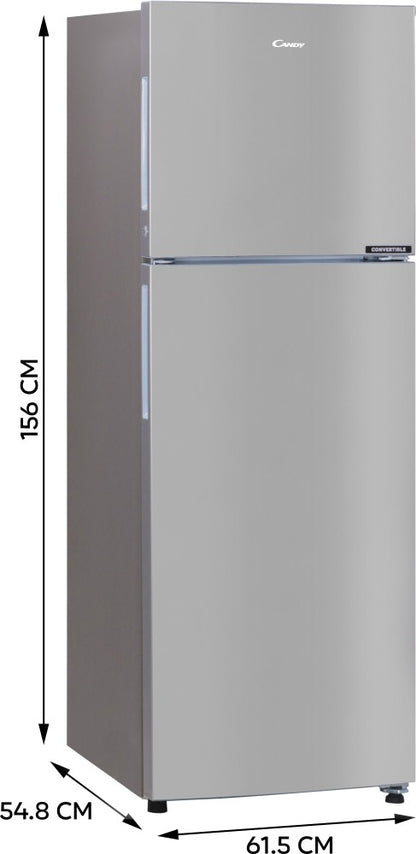 CANDY 258 L Frost Free Double Door 2 Star Convertible Refrigerator - Moon silver, CDD2582MS