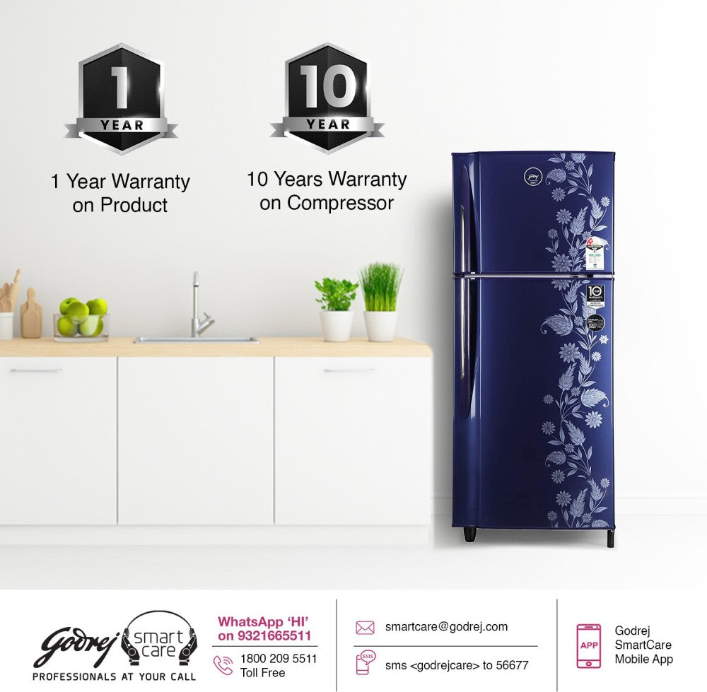 Godrej 236 L Frost Free Double Door 2 Star Refrigerator - Royal Dremin, RF EON 236B 25 HI RY DR