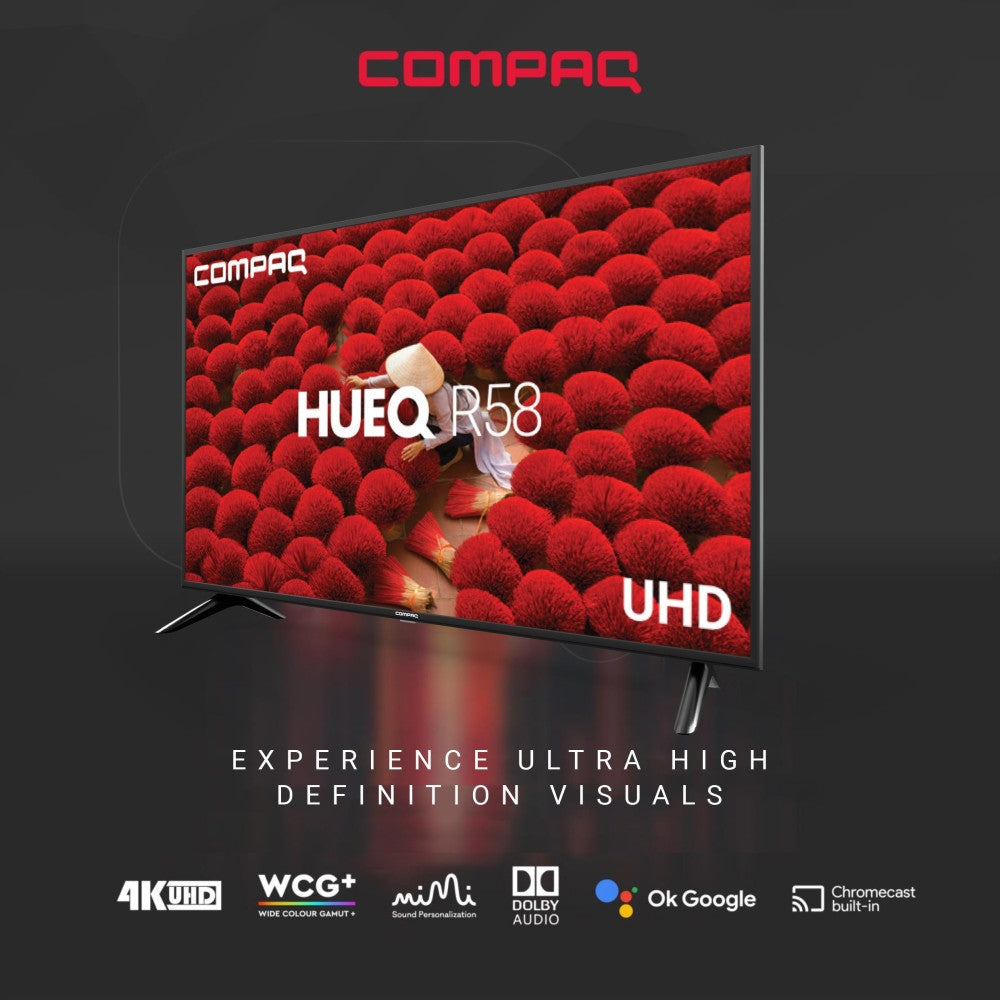 Compaq HUEQ R58 146 cm (58 inch) Ultra HD (4K) LED Smart Android TV - CQ58APUD