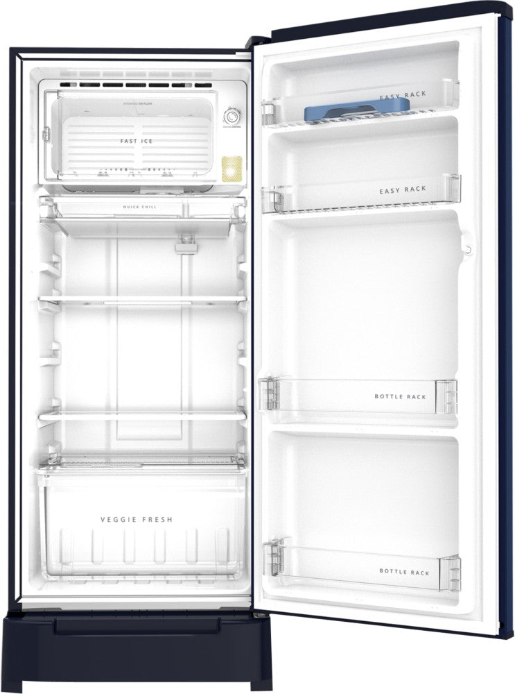 Whirlpool 184 L Direct Cool Single Door 2 Star Refrigerator with Base Drawer - Sapphire, 205 WDE ROY 2S SAPPHIRE BLOOM-Z