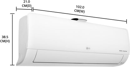 LG 1.5 टन 5 स्टार स्प्लिट डुअल इन्वर्टर एसी वाई-फाई कनेक्ट के साथ - सफेद - PS-Q19APZF, कॉपर कंडेंसर