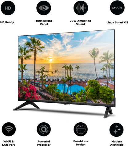 Vu Premium TV 80 cm (32 inch) HD Ready LED Smart Linux TV with Bezel-Less Frame - 32UA