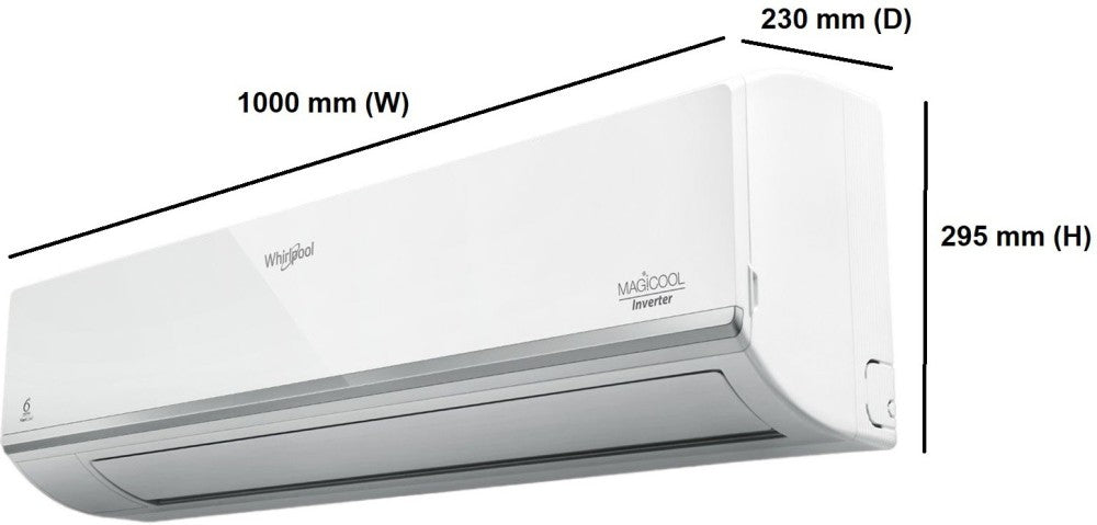 Whirlpool 4 इन 1 कन्वर्टिबल कूलिंग 1.5 टन 3 स्टार स्प्लिट इन्वर्टर एसी - सफ़ेद - 1.5T मैजिकूल कन्वर्ट 3S COPR INV, कॉपर कंडेंसर