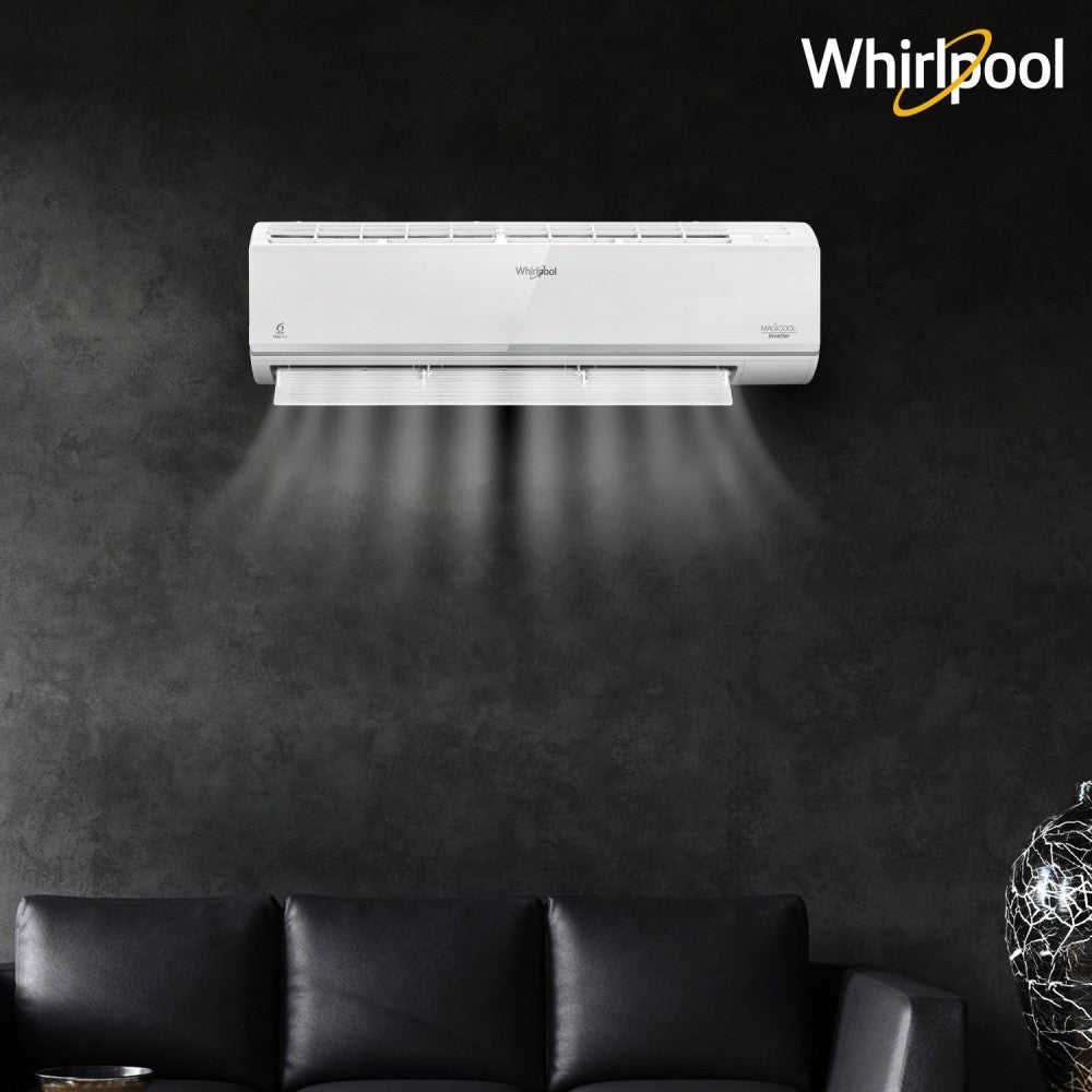 Whirlpool 4 इन 1 कन्वर्टिबल कूलिंग 1.5 टन 3 स्टार स्प्लिट इन्वर्टर एसी - सफ़ेद - 1.5T मैजिकूल कन्वर्ट 3S COPR INV, कॉपर कंडेंसर