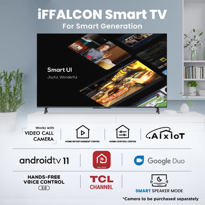 iFFALCON by TCL H72 139 cm (55 inch) QLED Ultra HD (4K) Smart Android TV Hands Free Voice Control & Works with Video Call Camera. - 55H72