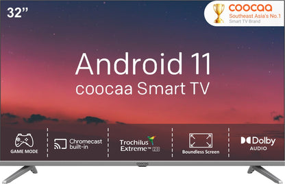 Coocaa 80 cm (32 inch) HD Ready LED Smart Android TV with HDR 10 Dolby Audio and Eye Care Technology - 32S7G