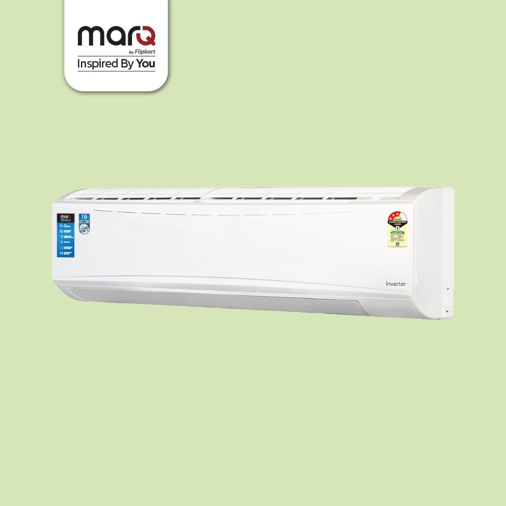 MarQ by Flipkart Convertible 4-in-1 Cooling 1 Ton 3 Star Split Inverter AC  - White - 103SIAA22W, Copper Condenser