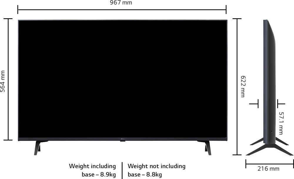 LG 108 cm (43 inch) Ultra HD (4K) LED Smart WebOS TV - 43UP7720PTY