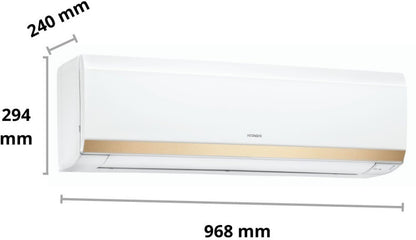 Hitachi 1.5 Ton 3 Star Split AC  - Gold, White - RSOG318HFDO/ESOG318HFDO/CSOG318HFDO, Copper Condenser