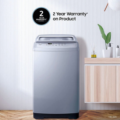 SAMSUNG 7 kg Diamond Drum feature Fully Automatic Top Load Washing Machine Silver - WA70A4002GS/TL