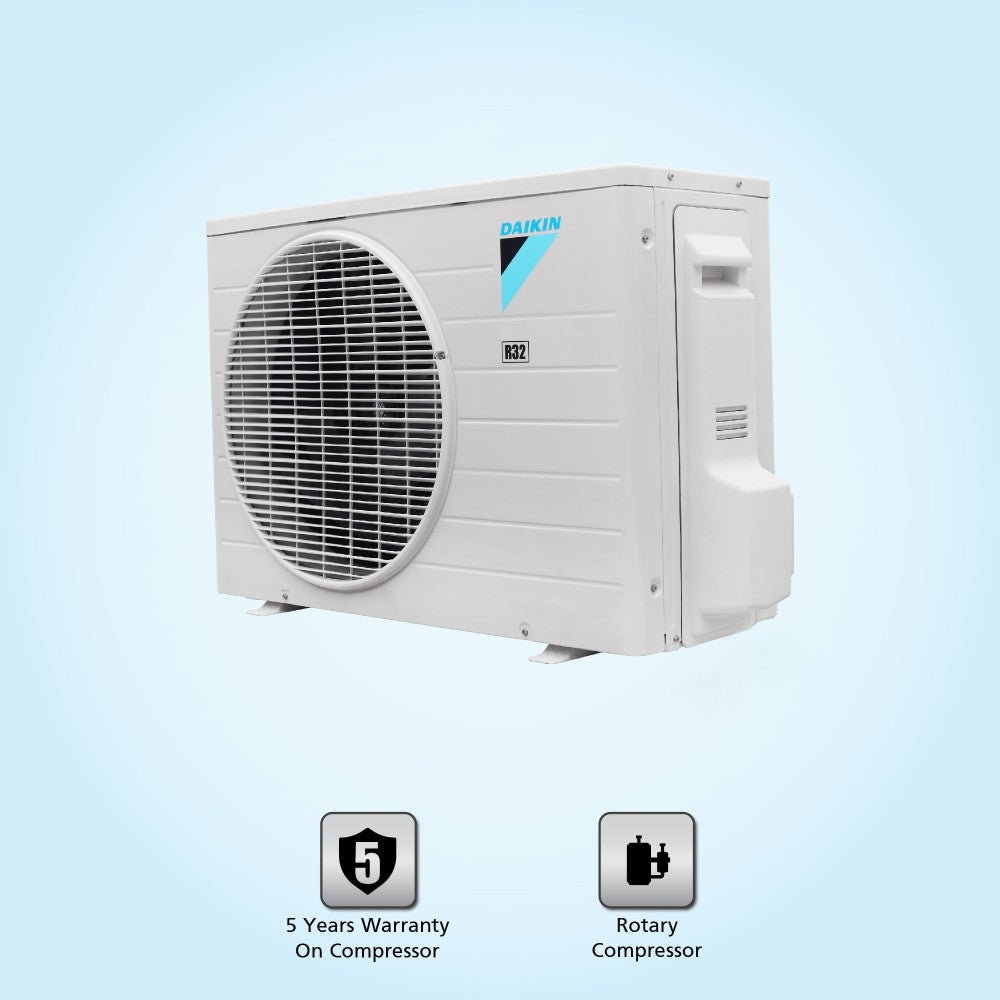 Daikin 1.8 Ton 1 Star Split AC with PM 2.5 Filter  - White - FTE60UV16U2/RE60UV16U2/FTE60UV16U2, Copper Condenser