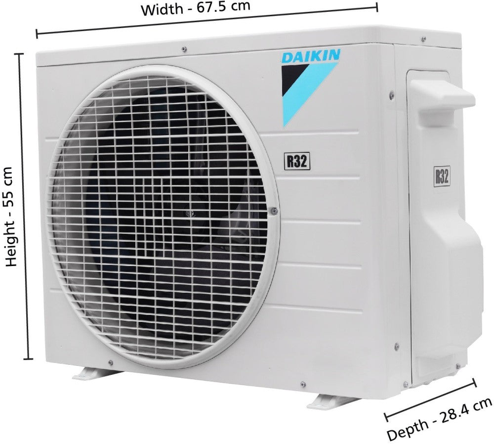 डाइकिन 0.8 टन 3 स्टार स्प्लिट एसी पीएम 2.5 फिल्टर के साथ - सफेद - FTL28UV16W1/RL28UV16W1/FTL28UV16W1, कॉपर कंडेनसर