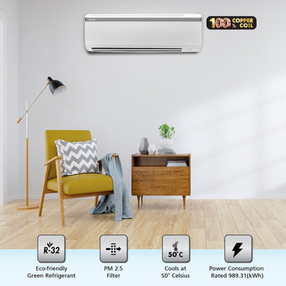 Daikin 1.5 Ton 3 Star Split AC with PM 2.5 Filter  - White - RL50UV16U3/V3/FTL50UV16U3/V3, Copper Condenser