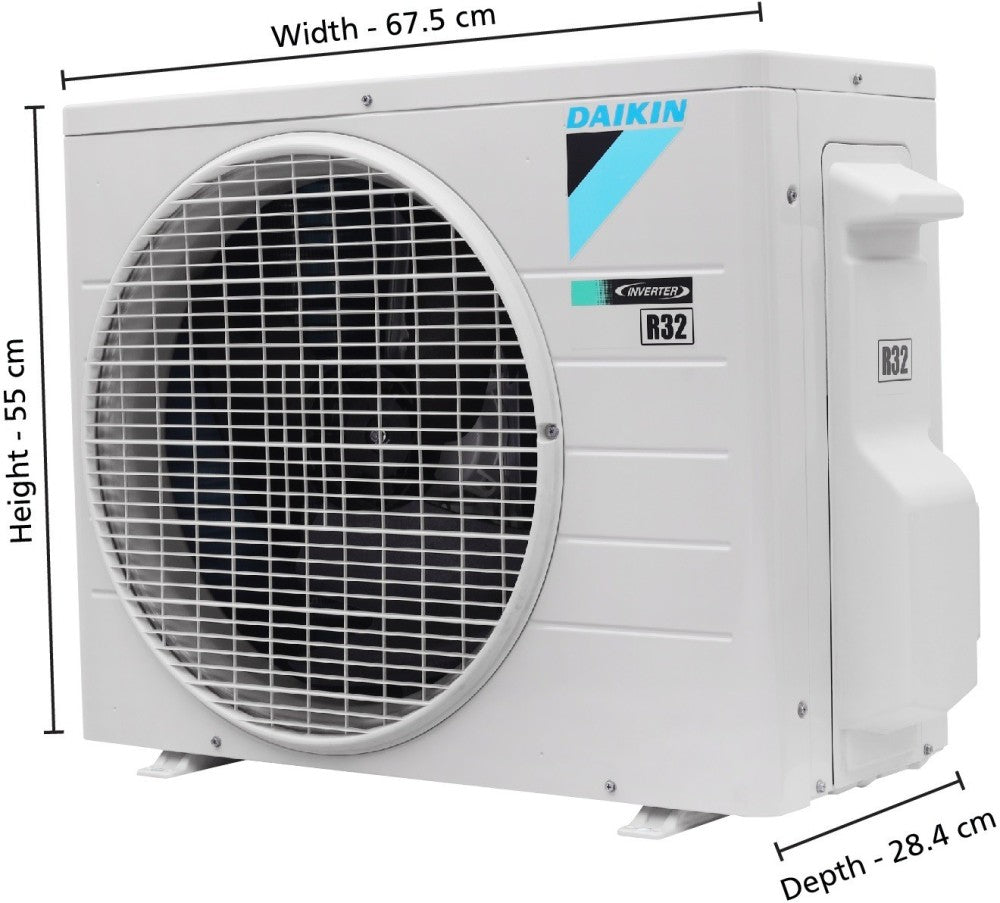 Daikin 1 Ton 5 Star Split Inverter AC with PM 2.5 Filter with Wi-fi Connect  - White - FTKR35UV16W/RKR35UV16W/FTKR35UV16W, Copper Condenser