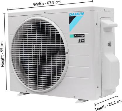 Daikin 1 Ton 5 Star Split Inverter AC with PM 2.5 Filter with Wi-fi Connect  - White - FTKR35UV16W/RKR35UV16W/FTKR35UV16W, Copper Condenser