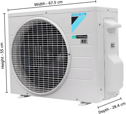 Daikin 1 Ton 4 Star Split Inverter AC with PM 2.5 Filter  - White - FTKN35UV16W/RKL35UV16W, Copper Condenser