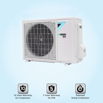 Daikin 1.8 Ton 5 Star Split Inverter AC with PM 2.5 Filter with Wi-fi Connect  - White - FTKR60UV16U/RKR60UV16U/FTKR60UV16U, Copper Condenser