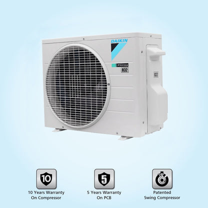 Daikin 1 Ton 5 Star Split Inverter AC with PM 2.5 Filter with Wi-fi Connect  - White - FTKR35UV16W/RKR35UV16W/FTKR35UV16W, Copper Condenser