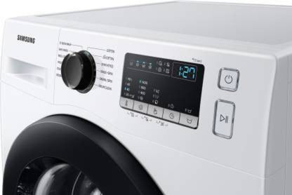 SAMSUNG 8 kg 5 Star With Hygiene Steam and Digital Inverter Fully Automatic Front Load Washing Machine with In-built Heater White - WW80T4040CE1TL