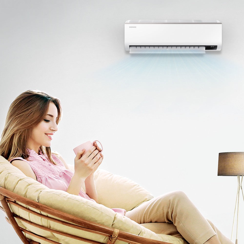 SAMSUNG 1.5 Ton 4 Star Split Inverter AC  - White - AR18BYMZABE/AR18BYMZABENNA /AR18BYMZABEXNA, Copper Condenser