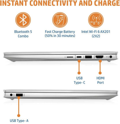 एचपी पवेलियन इंटेल कोर i5 11वीं पीढ़ी - (8 जीबी/512 जीबी एसएसडी/विंडोज 11 होम) 14-डीवी1000टीयू पतला और हल्का लैपटॉप - 14 इंच, नेचुरल सिल्वर, 1.41 किलोग्राम, एमएस ऑफिस के साथ