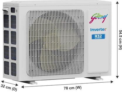 Godrej 1 Ton 3 Star Split Inverter AC  - White - AC 1T GIC 12TTC3 WUA, Copper Condenser