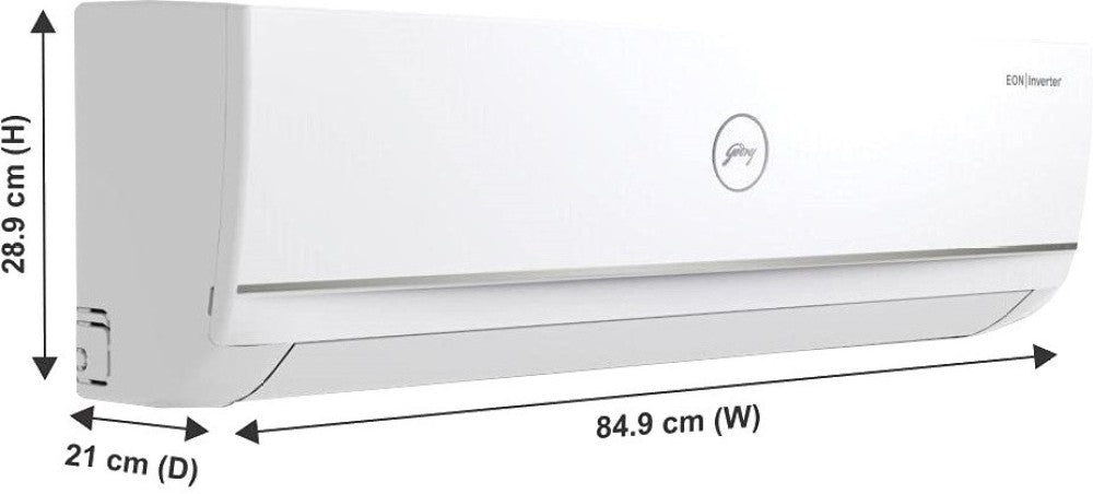 Godrej 1 Ton 3 Star Split Inverter AC  - White - AC 1T GIC 12TTC3 WUA, Copper Condenser