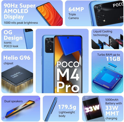 POCO M4 Pro (कूल ब्लू, 128 जीबी) - 8 जीबी रैम