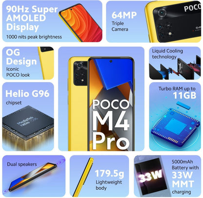 POCO M4 Pro (पीला, 128 जीबी) - 6 जीबी रैम