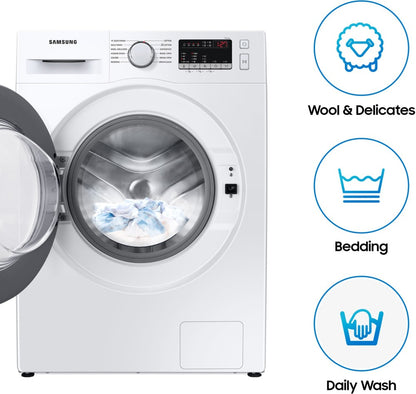 SAMSUNG 7 kg 5 Star With Hygiene Steam and Digital Inverter Fully Automatic Front Load Washing Machine with In-built Heater White - WW70T4020EE1TL