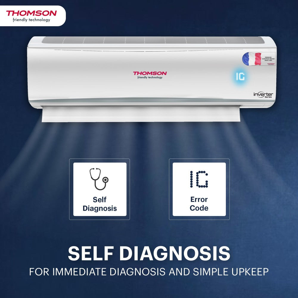 Thomson 4 in 1 Convertible Cooling 1.5 Ton 5 Star Split Inverter With iBreeze Technology AC  - White - CPMI1505S, Copper Condenser